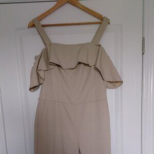Banana Republic Twill Off shoulder jumpsuit romper size 8